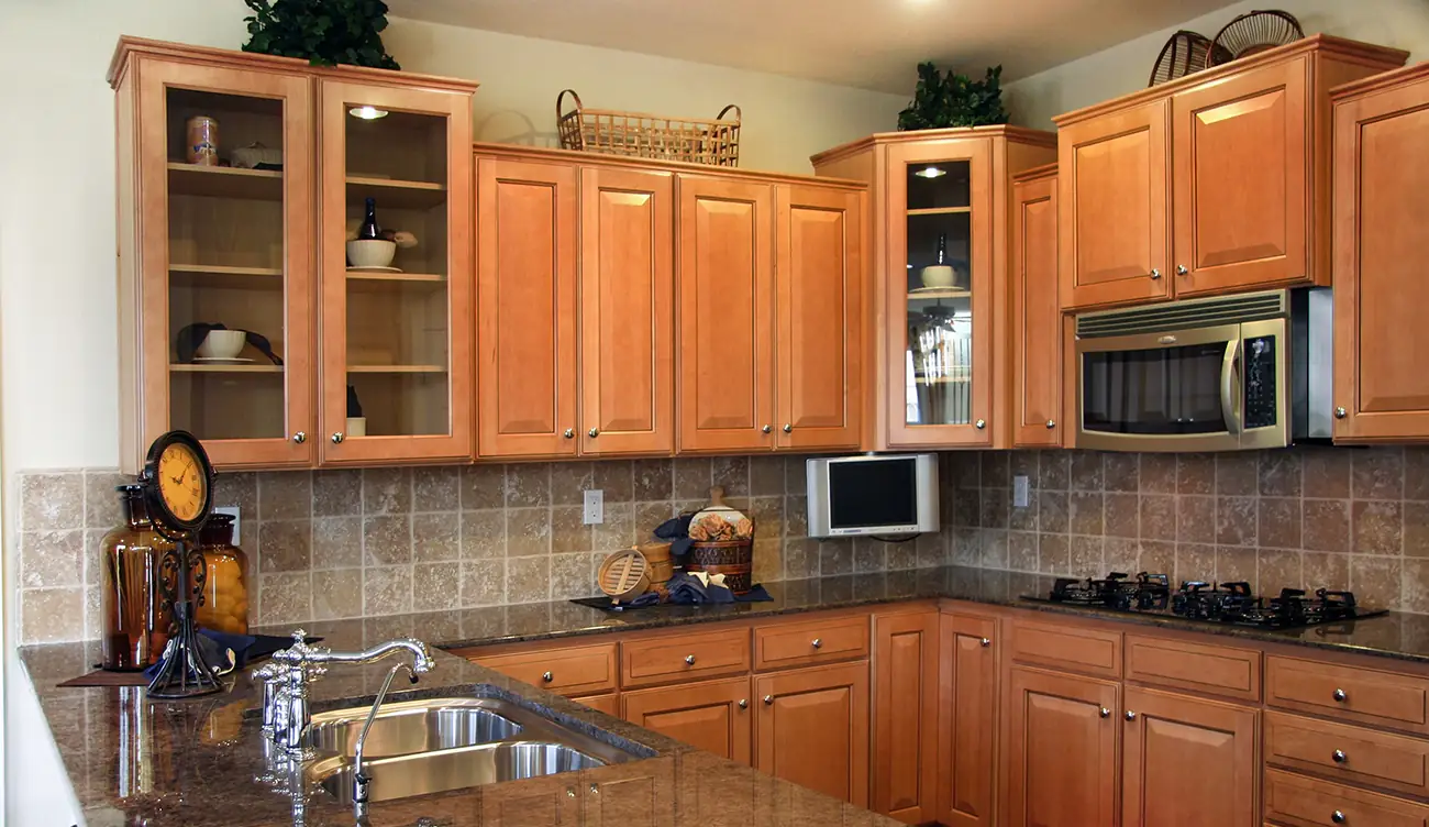 Cherry Shaker Slab Wood Cabinets By Cordelia Cabinets